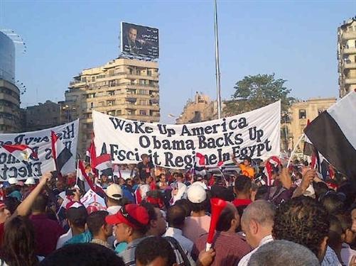 Egyptians Protesting Obama