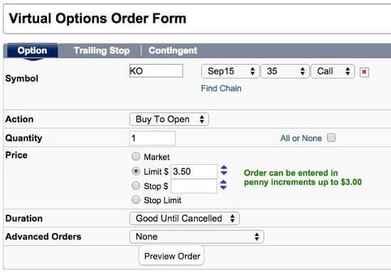 Binary options limit order