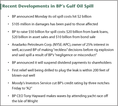 Recent Developments in BP Gulf Oil Spill