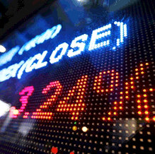 stock tickers display