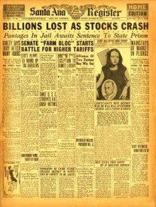 stock market crash of 1929