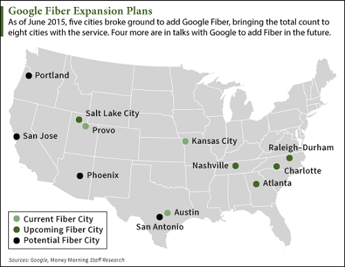 what is google fiber map