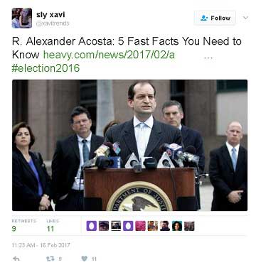 who is alexander Acosta