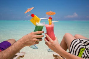 Cocktails on beach