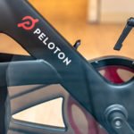 Peloton logo on bicycle