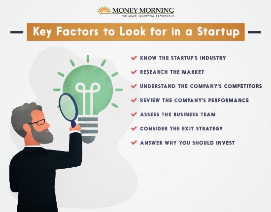 Key factors to look for in a startup to invest in graphic