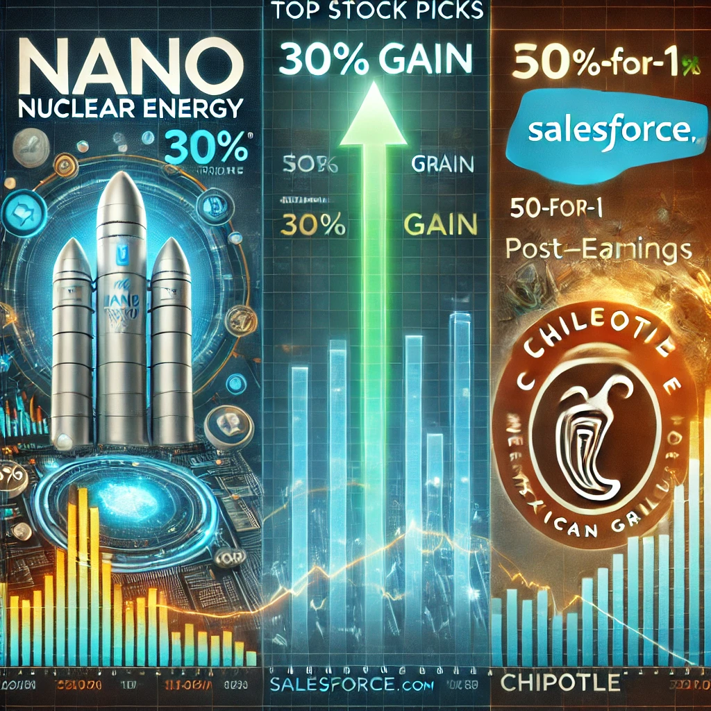 Three Stocks: Nano Nuclear Energy, Salesforce, and Chipotle
